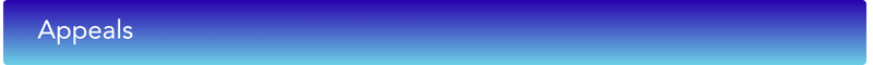 A clickable banner that reads, Appeals